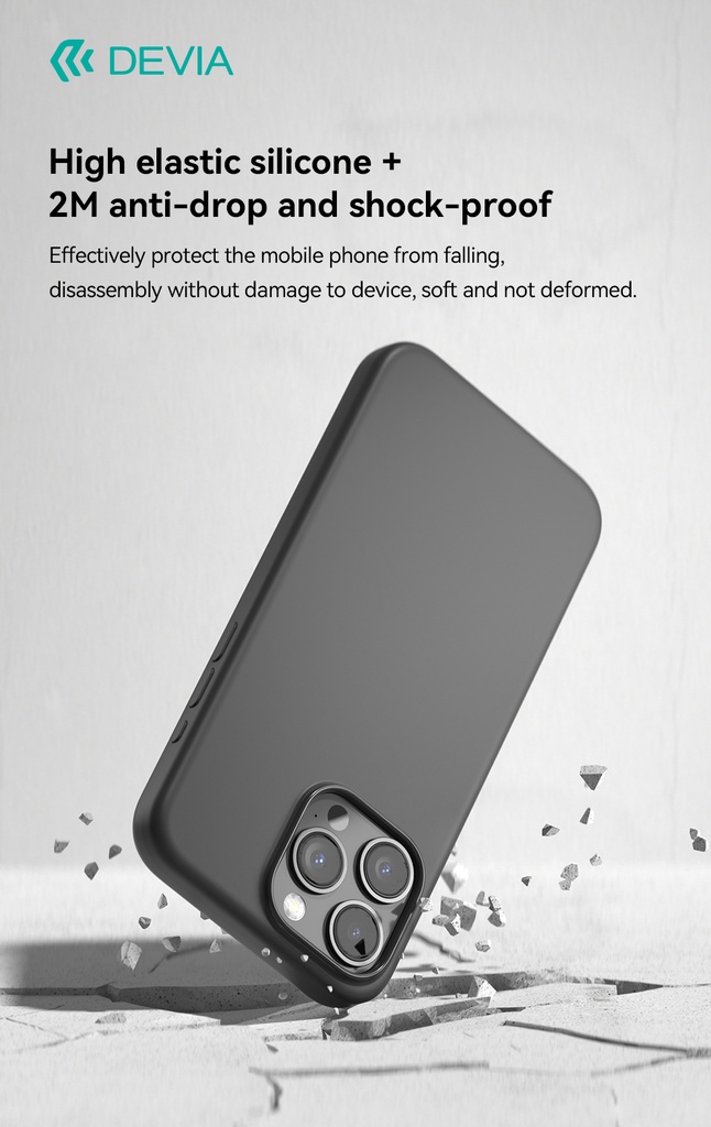 DEVIA CARCASA NATURE IPHONE 15 PLUS NEGRO