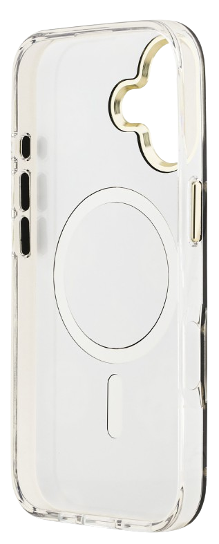 GUESS CARCASA MAGSAFE MIRROR GLITTER IPHONE 16 DORADO