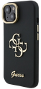 GUESS CARCASA GRAINED 4G SOPORTE CAMARA IPHONE 14 NEGRO