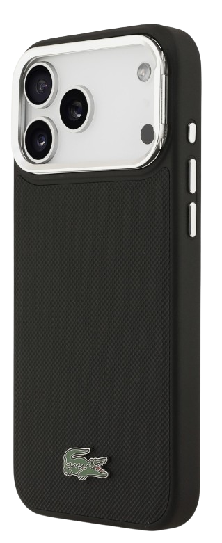 LACOSTE CARCASA MAGSAFE SOPORTE CAMARA IPHONE 17 PRO MAX NEGRO