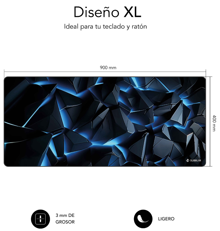 SUBBLIM ALFOMBRILLA XL BLUE OBSIDIAN