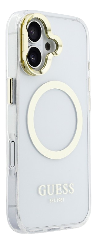 GUESS CARCASA MAGSAFE SOPORTE CAMARA IPHONE 17 DORADO