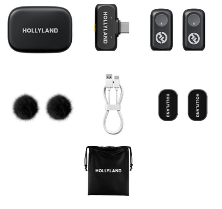 HOLLYLAND MICROFONO INALAMBRICO LARK A1 COMBO GRIS ESPACIAL (copia)