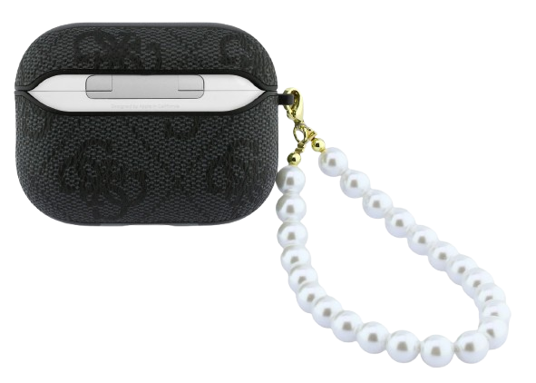 GUESS FUNDA PEARL STRAP 4G AIRPODS PRO 3 NEGRO