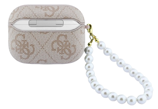 GUESS FUNDA PEARL STRAP 4G AIRPODS PRO 3 ROSA