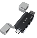 DEVIA LECTOR DE TARJETA USB/USB-C 3.0 NEGRO