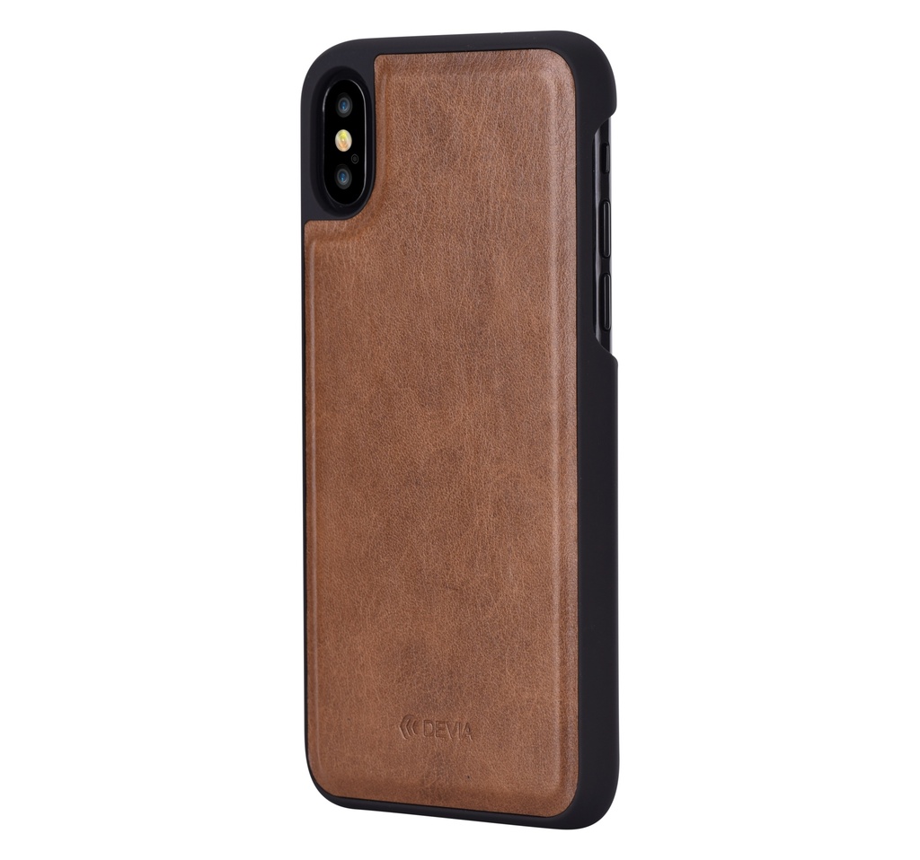 DEVIA Funda tipo libro 'MAGIC' iPhone X Marron