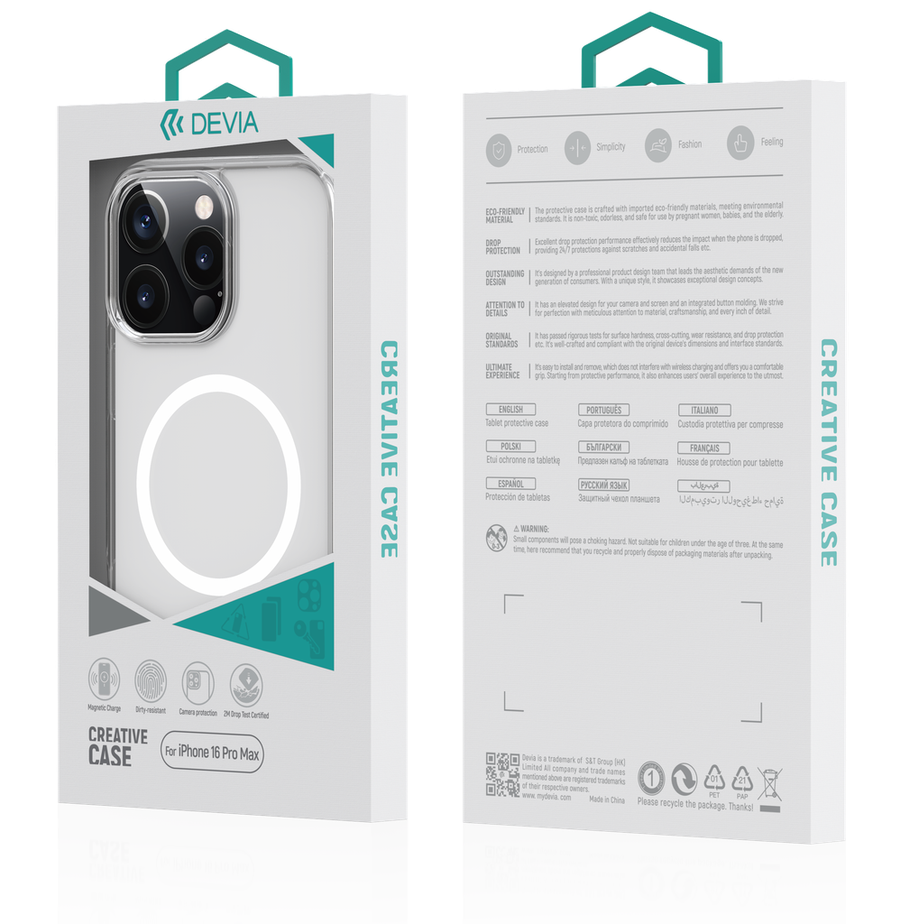 DEVIA CARCASA MAGNETIC SHOCKPROOF IPHONE 16