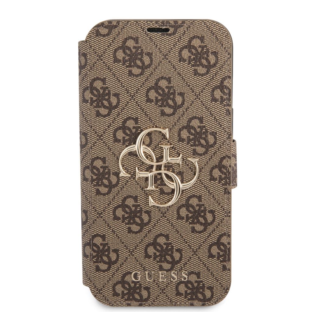 GUESS FUNDA METAL LOGO iphone 13 PRO MARRON