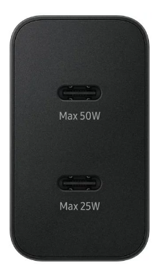 SAMSUNG CARGADOR PD 50W + USB-C/USB-C CABLE 5A NEGRO