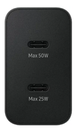 SAMSUNG CARGADOR PD 50W + USB-C/USB-C CABLE 5A NEGRO