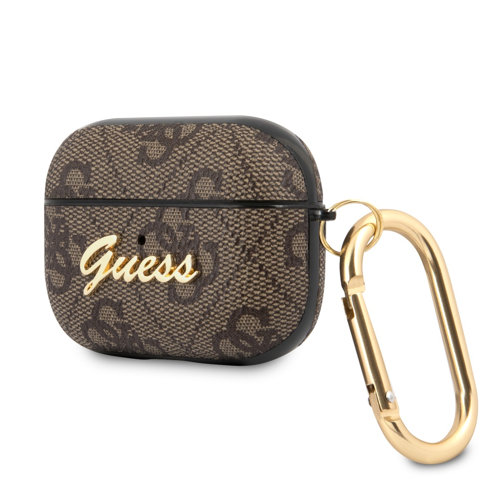 GUESS funda SCRIPT airpods 3º GEN. MARRON