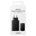 SAMSUNG cargadador TRIO 65w PD USB C x 2, USB A