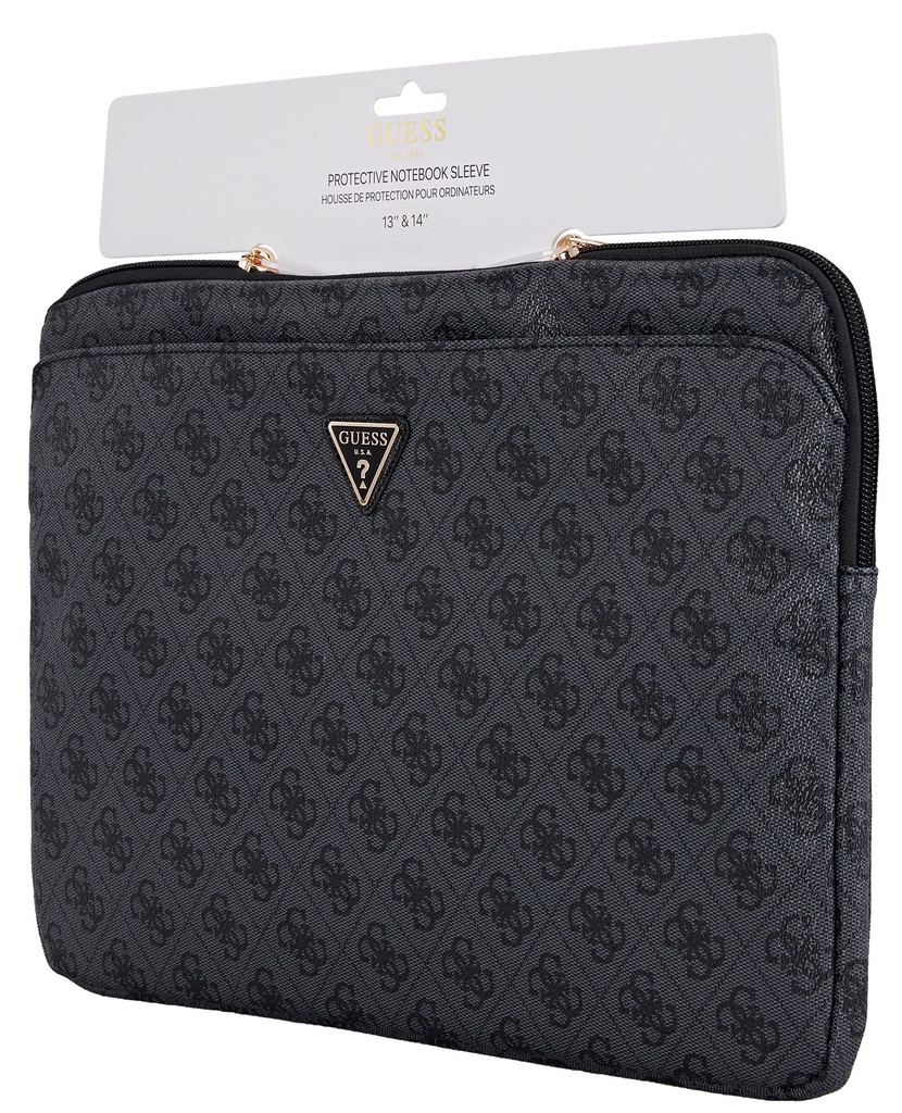 GUESS FUNDA 4G ZIPPER PORTATIL 14" NEGRO