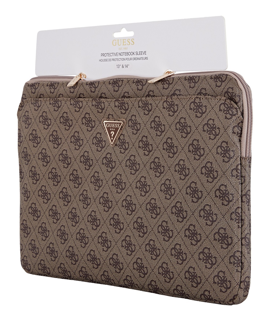 GUESS FUNDA 4G ZIPPER PORTATIL 14" MARRON