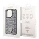 GUESS CARCASA RHINESTONE IPHONE 16 PRO PLATA