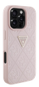GUESS CARCASA GRAINED 4G STAMP TRIANGLE IPHONE 16 PRO ROSA