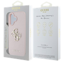 GUESS CARCASA GRAINED 4G IPHONE 16 ROSA