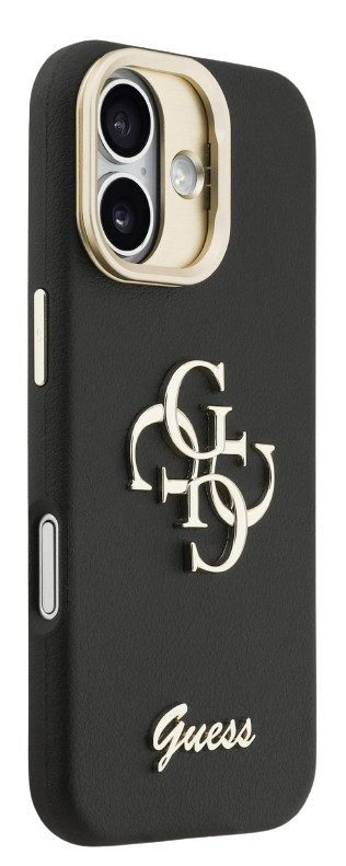 GUESS CARCASA GRAINED 4G SOPORTE CAMARA IPHONE 17 NEGRO