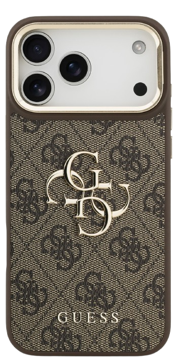 GUESS CARCASA 4G SOPORTE CAMARA IPHONE 17 PRO MAX MARRON