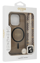 GUESS CARCASA MAGSAFE GLITTER PEARL STRAP IPHONE 16 PRO NEGRO