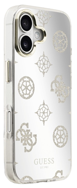 GUESS CARCASA MAGSAFE MIRROR GLITTER IPHONE 16 DORADO
