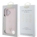 GUESS CARCASA MAGSAFE GRAINED PEONY TRIANGLE IPHONE 16 ROSA