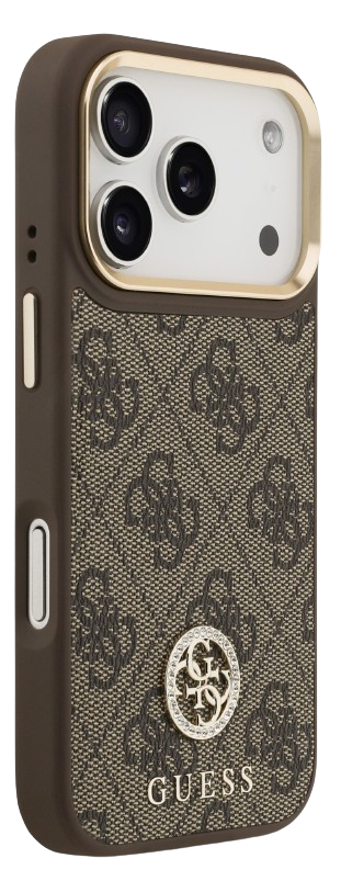 GUESS CARCASA MAGSAFE 4G STRASS IPHONE 17 PRO MARRON