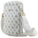 GUESS BANDOLERA 8" PEONY SCRIPT BLANCO