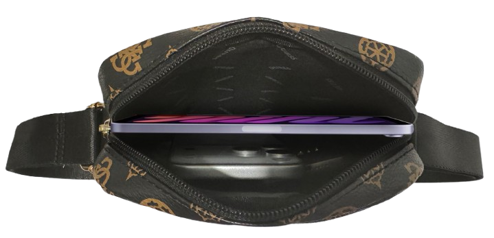 GUESS BANDOLERA 8" PEONY NEGRO