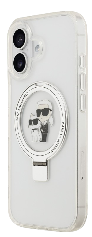 KARL LAGERFELD CARCASA MAGSAFE RINGSTAND IPHONE 17 BLANCO