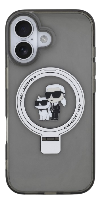 KARL LAGERFELD CARCASA MAGSAFE RINGSTAND IPHONE 17 NEGRO