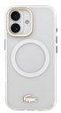 LACOSTE CARCASA MAGSAFE SHOCKPROOF IPHONE 17 DORADO/BLANCO