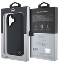 MERCEDES BENZ CARCASA MAGSAFE WOOD IPHONE 16 NEGRO