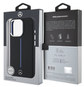 MERCEDES BENZ CARCASA MAGSAFE SILICONE STRIPE IPHONE 16 NEGRO