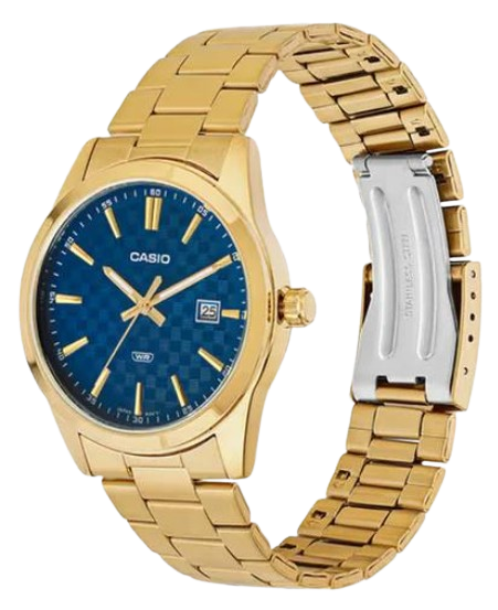 CASIO RELOJ TIMELESS COLLECTION MTPVD03G2AUDF ESFERA AZUL/DORADO
