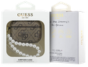GUESS FUNDA PEARL STRAP 4G AIRPODS PRO 3 MARRON
