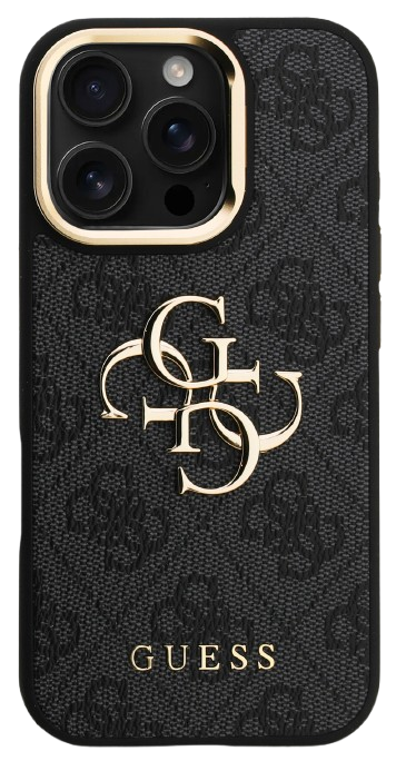 GUESS CARCASA 4G SOPORTE CAMARA IPHONE 16 PRO MAX NEGRO