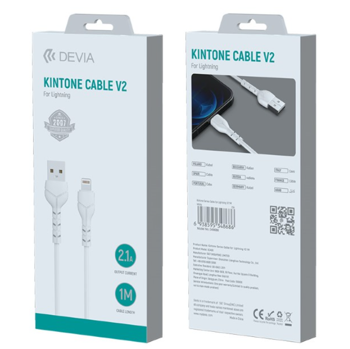 DEVIA cable KINTONE USB - Lightning BLANCO