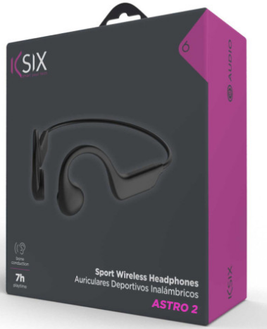 KSIX AURICULARES DEPORTIVOS ASTRO 2 CONDUCCION OSEA NEGRO