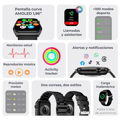 KSIX SMARTWATCH OLYMPO NEGRO