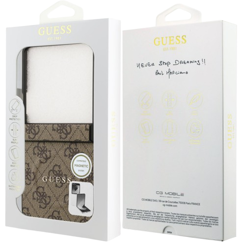 GUESS CARCASA 4G SAMSUNG FLIP 7 MARRON