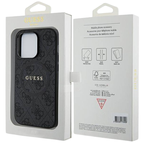 GUESS CARCASA 4G RING CLASSIC LOGO IPHONE 14 PRO MAX NEGRO