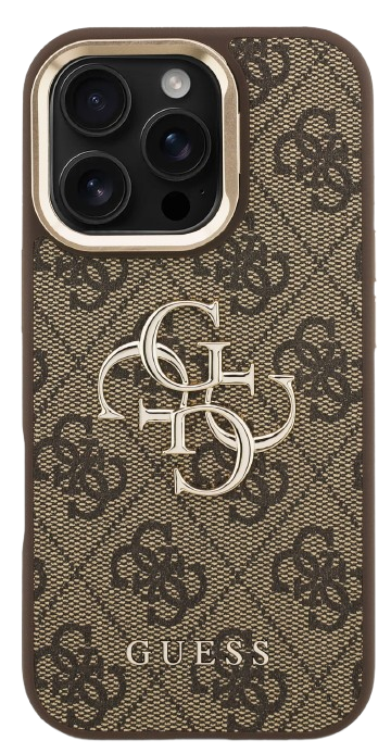 GUESS CARCASA 4G SOPORTE CAMARA IPHONE 16 PRO MAX MARRON