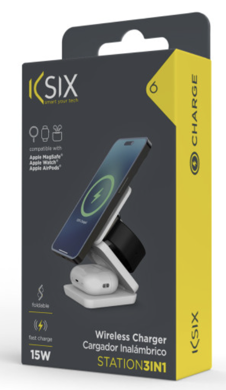 KSIX CARGADOR INDUCCION CUBE 3 EN 1