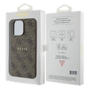 GUESS CARCASA MAGSAFE RING CLASSIC LOGO IPHONE 16 PRO MARRON