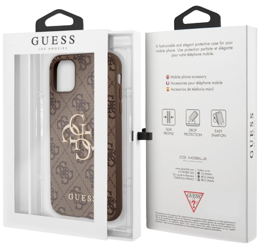 GUESS carcasa METAL LOGO IPHONE 11 ROSA (copia)