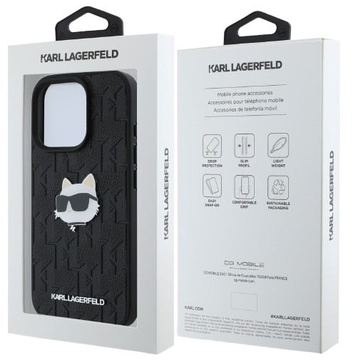 KARL LAGERFELD CARCASA CHOUPETTE HEAD IPHONE 16 PRO NEGRO