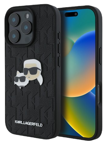 KARL LAGERFELD CARCASA K&C IPHONE 16 PRO NEGRO