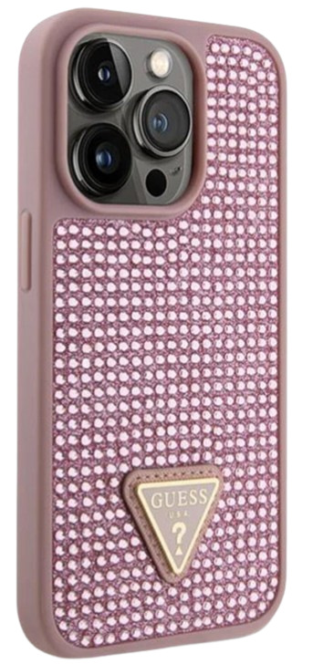 GUESS CARCASA RHINESTONE IPHONE 15 PRO ROSA